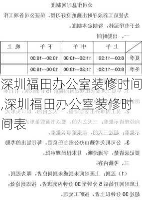 深圳福田办公室装修时间,深圳福田办公室装修时间表