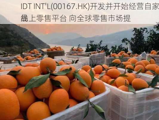 IDT INT'L(00167.HK)开发并开始经营自家线上零售平台 向全球零售市场提
品