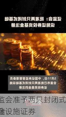 证监会准予两只封闭式基础设施证券
基金
