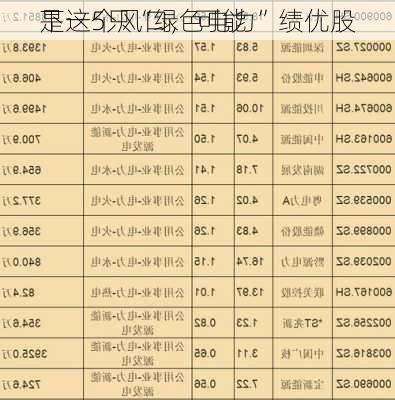 下一个风口，可能
是这5只“绿色电力”绩优股