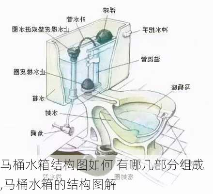 马桶水箱结构图如何 有哪几部分组成,马桶水箱的结构图解