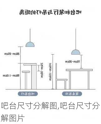 吧台尺寸分解图,吧台尺寸分解图片