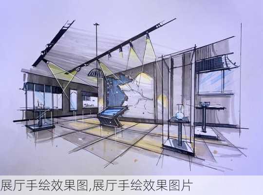 展厅手绘效果图,展厅手绘效果图片