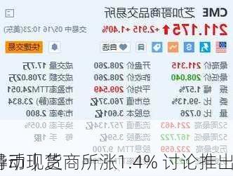 
异动｜芝商所涨1.4% 讨论推出
特币现货
