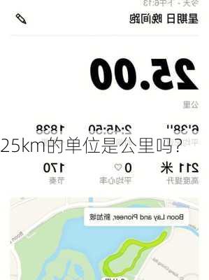 25km的单位是公里吗？