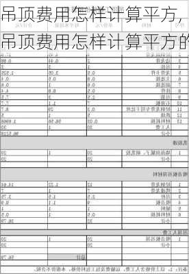 吊顶费用怎样计算平方,吊顶费用怎样计算平方的