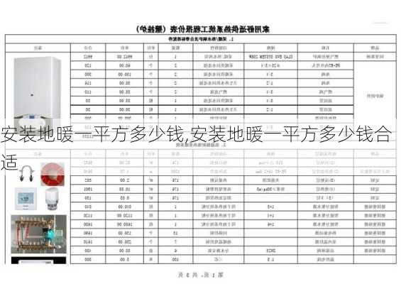 安装地暖一平方多少钱,安装地暖一平方多少钱合适