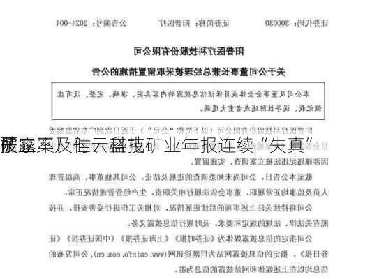 一
两家
被立案！佳云科技
子
披露不及时、盛屯矿业年报连续“失真”