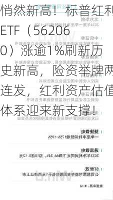 悄然新高！标普红利ETF（562060）涨逾1%刷新历史新高，险资举牌两连发，红利资产估值体系迎来新支撑！