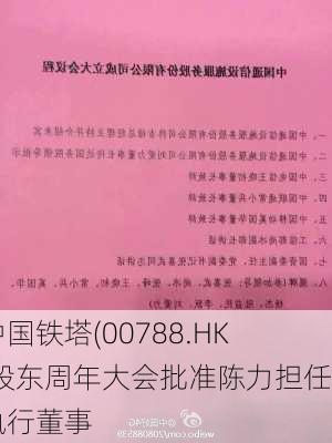 中国铁塔(00788.HK)股东周年大会批准陈力担任执行董事