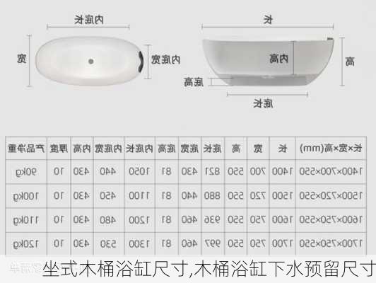 坐式木桶浴缸尺寸,木桶浴缸下水预留尺寸