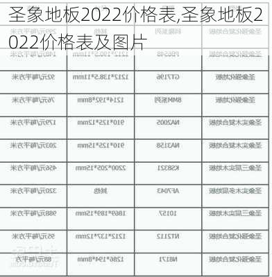 圣象地板2022价格表,圣象地板2022价格表及图片