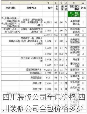 四川装修公司全包价格,四川装修公司全包价格多少