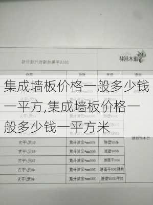 集成墙板价格一般多少钱一平方,集成墙板价格一般多少钱一平方米