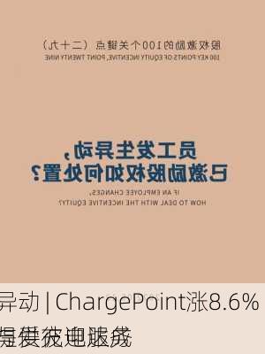 
异动 | ChargePoint涨8.6% 与爱彼迎达成
提供充电服务