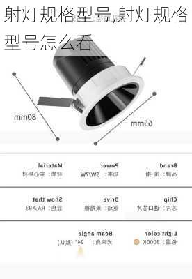 射灯规格型号,射灯规格型号怎么看