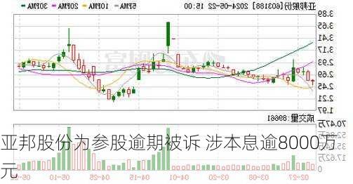 亚邦股份为参股逾期被诉 涉本息逾8000万元