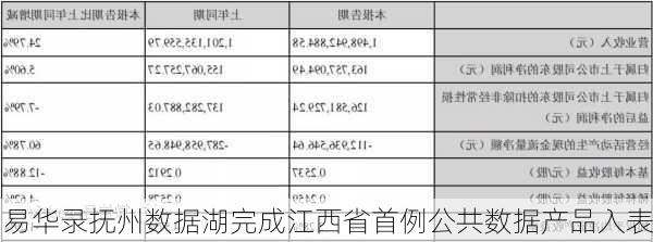 易华录抚州数据湖完成江西省首例公共数据产品入表