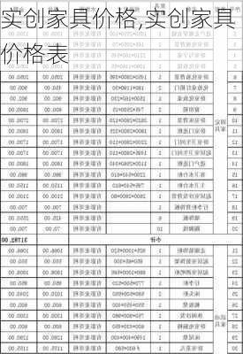 实创家具价格,实创家具价格表