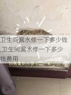 卫生间漏水修一下多少钱,卫生间漏水修一下多少钱费用