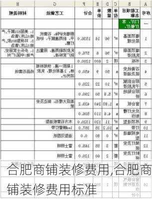 合肥商铺装修费用,合肥商铺装修费用标准