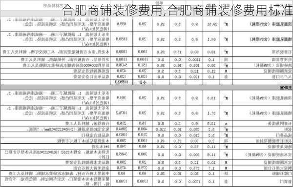 合肥商铺装修费用,合肥商铺装修费用标准