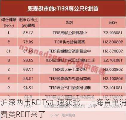 沪深两市REITs加速获批，上海首单消费类REIT来了