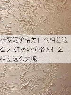 硅藻泥价格为什么相差这么大,硅藻泥价格为什么相差这么大呢