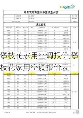 攀枝花家用空调报价,攀枝花家用空调报价表