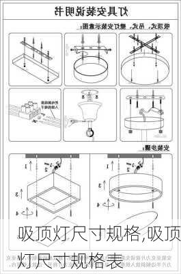 吸顶灯尺寸规格,吸顶灯尺寸规格表