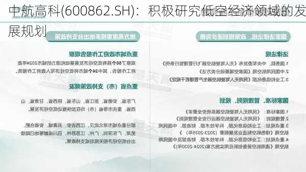 中航高科(600862.SH)：积极研究低空经济领域的发展规划