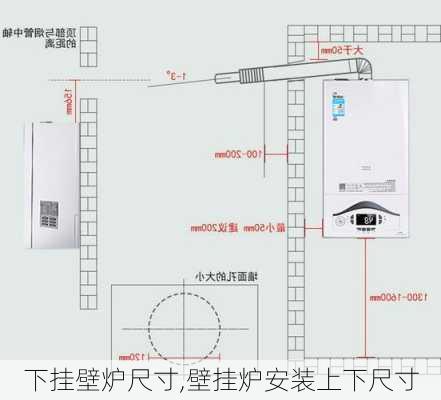 下挂壁炉尺寸,壁挂炉安装上下尺寸