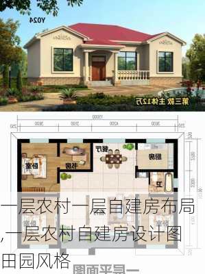 一层农村一层自建房布局,一层农村自建房设计图田园风格