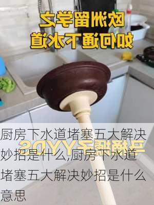 厨房下水道堵塞五大解决妙招是什么,厨房下水道堵塞五大解决妙招是什么意思