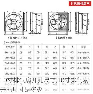 10寸排气扇开孔尺寸,10寸排气扇开孔尺寸是多少