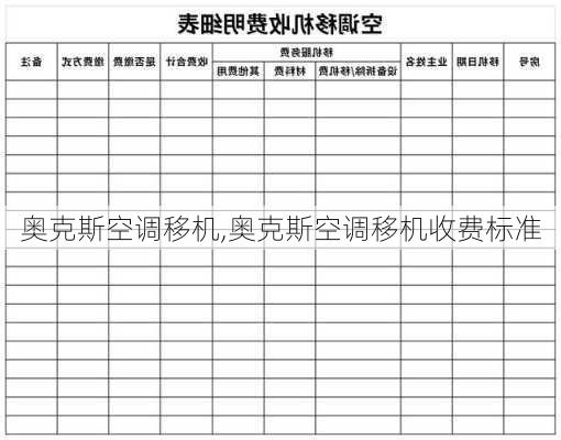 奥克斯空调移机,奥克斯空调移机收费标准