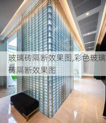 玻璃砖隔断效果图,彩色玻璃砖隔断效果图