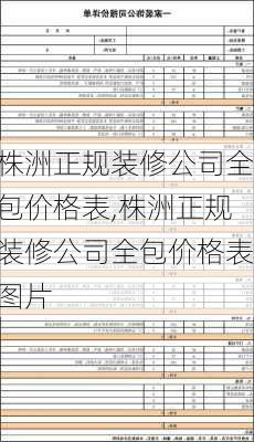 株洲正规装修公司全包价格表,株洲正规装修公司全包价格表图片