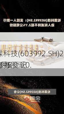 松霖科技(603992.SH)2023年度每股派0.
元 股权登记
为6月6
