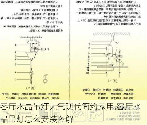 客厅水晶吊灯大气现代简约家用,客厅水晶吊灯怎么安装图解