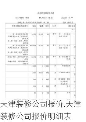 天津装修公司报价,天津装修公司报价明细表