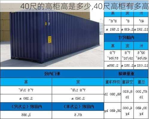 40尺的高柜高是多少,40尺高柜有多高