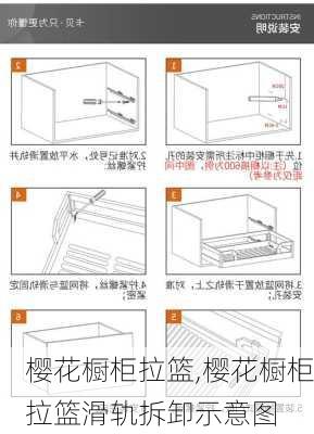 樱花橱柜拉篮,樱花橱柜拉篮滑轨拆卸示意图