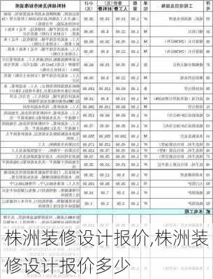 株洲装修设计报价,株洲装修设计报价多少