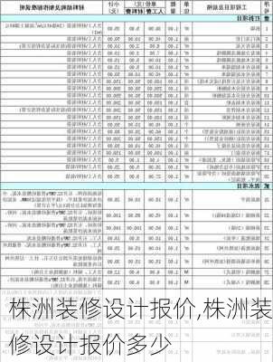 株洲装修设计报价,株洲装修设计报价多少