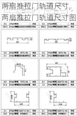 两扇推拉门轨道尺寸,两扇推拉门轨道尺寸图