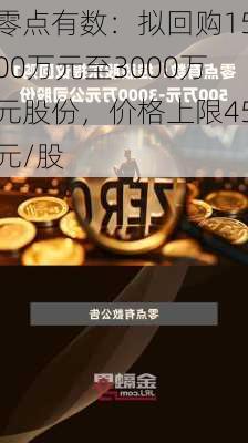 零点有数：拟回购1500万元至3000万元股份，价格上限45元/股