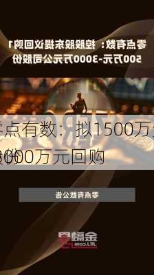 零点有数：拟1500万元-3000万元回购
股份