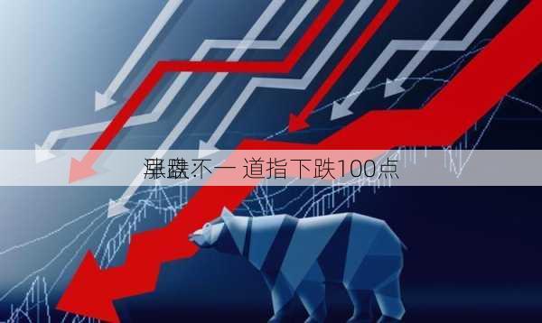 早盘：
涨跌不一 道指下跌100点