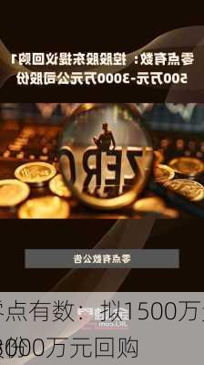 零点有数：拟1500万元-3000万元回购
股份